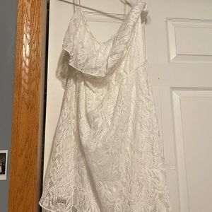 Charlotte russe strapless lace white dress